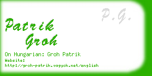 patrik groh business card